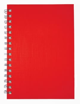 Red clean Notebook isolated on white background