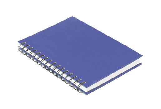 blue clean Notebook isolated on white background