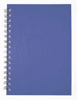 blue clean Notebook isolated on white background