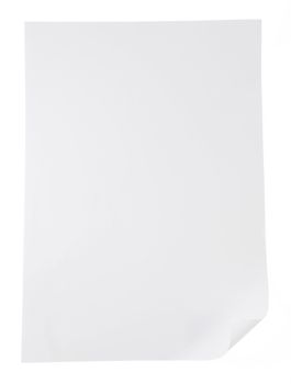 blank paper and crumpled paper on white background