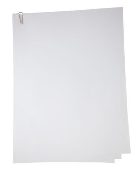 Blank note paper. Isolated with clipping path.