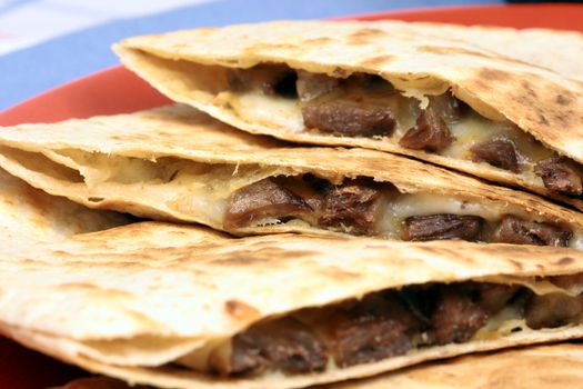 Fresh hot perfectly made mexican quesadilla delicious international food  