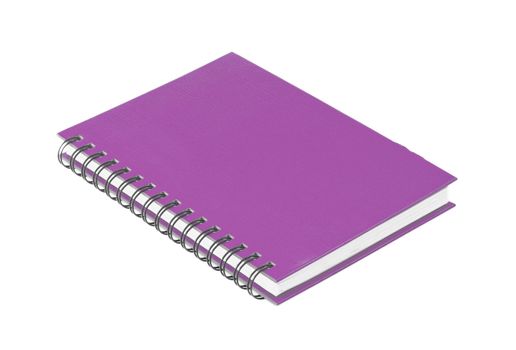 purple clean Notebook isolated on white background
