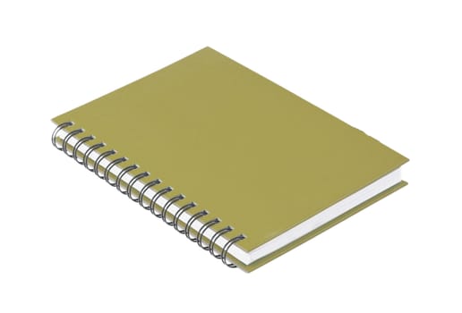 brown clean Notebook isolated on white background