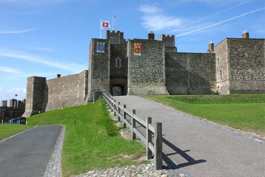 Dover Castle - a medieval fortress in United Kingdom, county of Kent.
