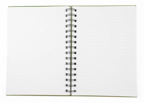 blank brown clean Notebook isolated on white background