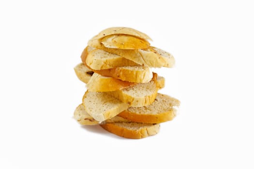 Bread slice isolated on white background