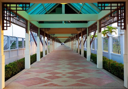 Walking through the tunnel