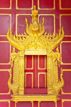 Thai style gold window