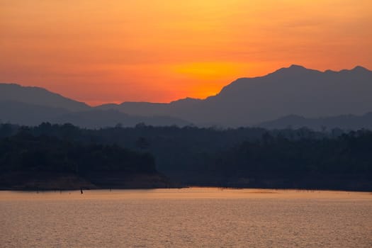 lake and mountain. view of Thailand