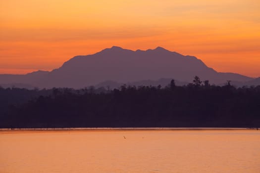 lake and mountain. view of Thailand