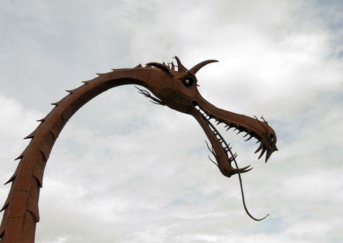metal dragon on the floriade exihibition in Holland
