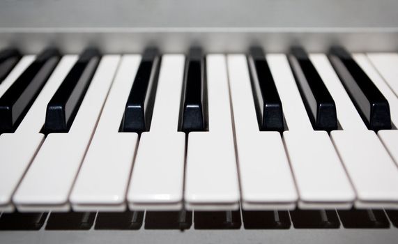 Close up image of piano's keys