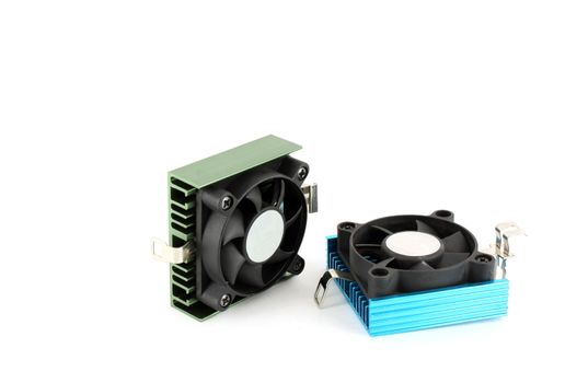 Small fans for microprocessor and radiators
