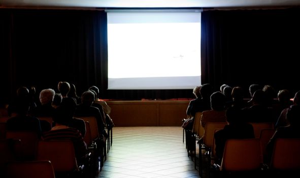 Public in a small cinema