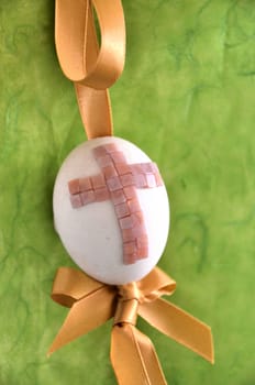 Eater egg with cross decorate 