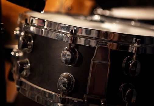 Close up image of drum`s snare