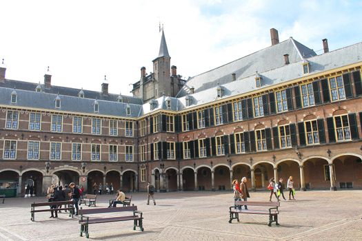 The Binnenhof at Den Haag, building of the dutch parliament and government 