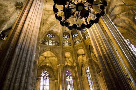 Vaulted ceilings on a medievil European cathedral