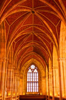 Arched ceiling of  church Berlin Germany