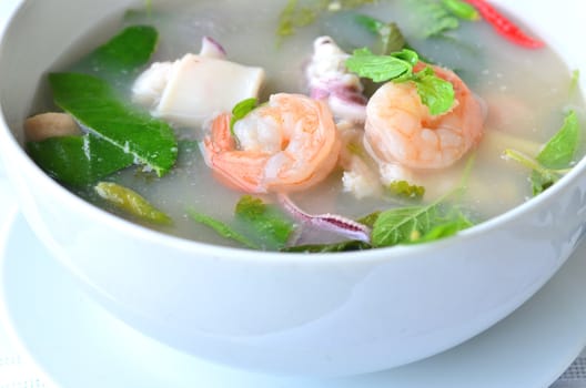 Shrimp soup, Tom Yum Goong, Thailand food 