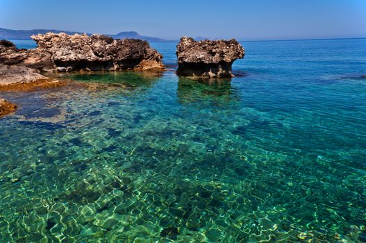 Beautiful lagoon  Crete Greece