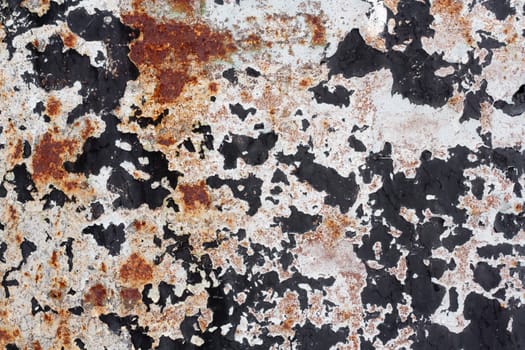 Rusty metal grunge background. Rusted steel tin abstract pattern. 