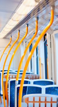 Inside a metro carriage   Oslo Norway