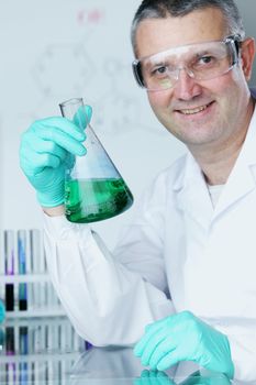 Chemistry Scientist conducting experiments in laboratory