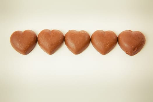 chocolate heart isolated on white background