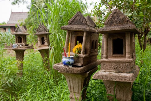 Old joss house in Thailand