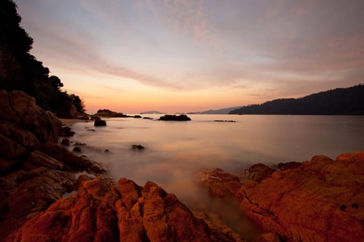 Sea and mountain. view of Thailand