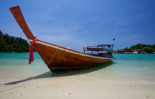 boat on the sea in Southern of Thailand