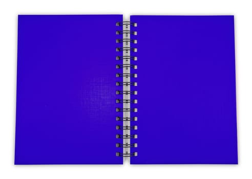 Blue Blank Note Book on white background