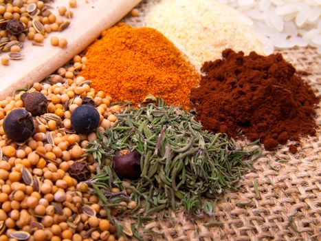 Macro shot of spices