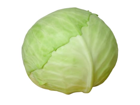 whole cabbage isolated on white