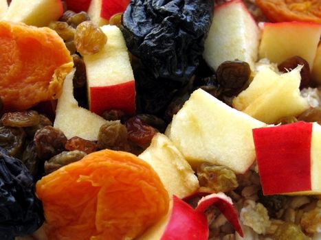 close up of fruits and dried fruits mix