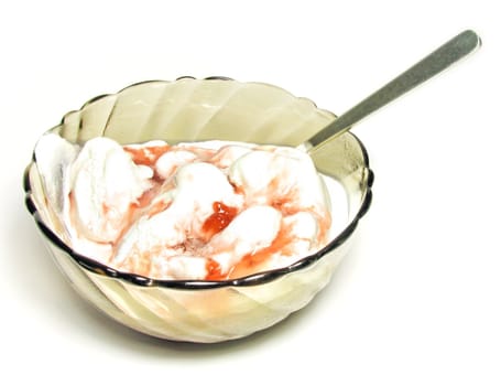 ice-cream with jam