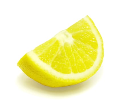 cut of lemon isolated on white