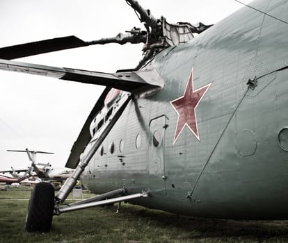 Red star on Soviet/Russain Mi-6 "Hook" transport helicopter fuselage