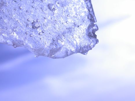 close-up of ice, very shallow DOF!