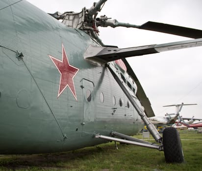 Red star on Soviet/Russain Mi-6 "Hook" transport helicopter fuselage