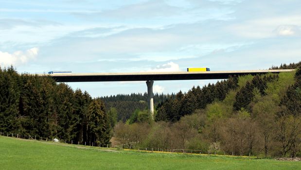 green highway bridge