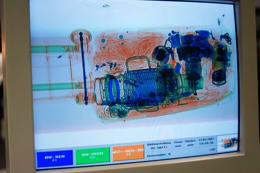 Close-up of a x-ray screen