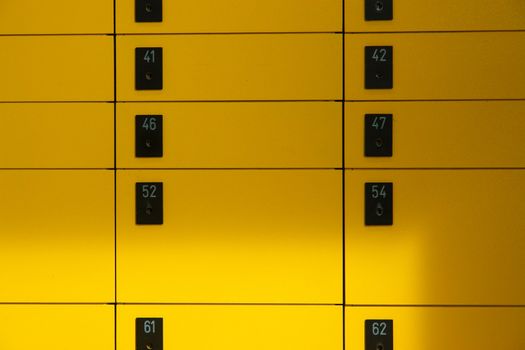 yellow lockboxes