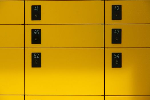 yellow lockboxes