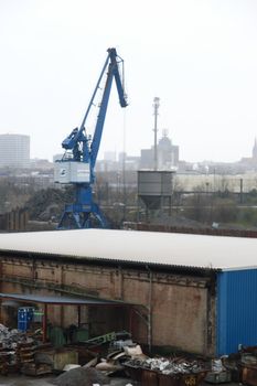 Crane at a building site