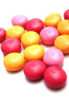 colourful isolated candy drops