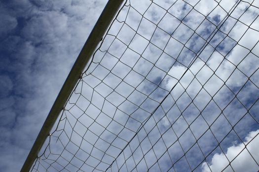 cloud football goal net