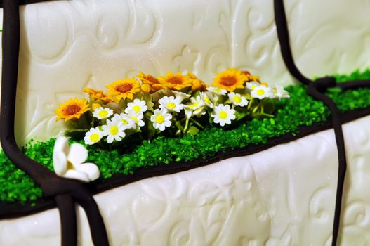 Flowers cake decoration 